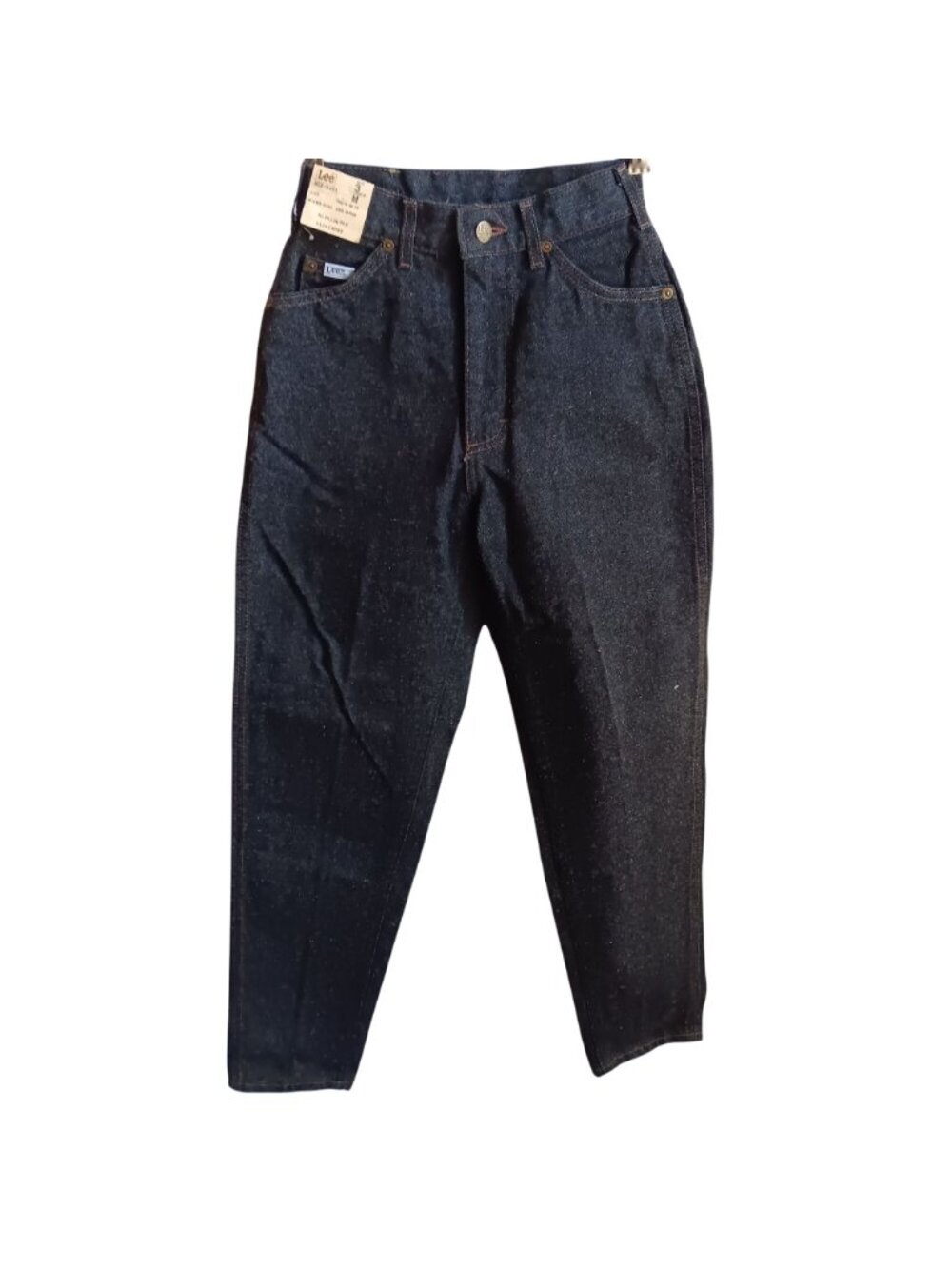 Womens JEANS NOS 24x28 3 MED Vtg 90s LEE HIGH WAIST PEPPER WASH RELAXED DENIM - Picture 3 of 5